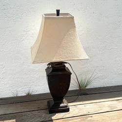 Faux Leather Rasin Base 31” Table Lamp (Silver Lake)