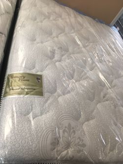 Blue gel mattress and Boxspring