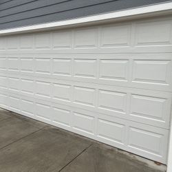 16' x 7' White Insulated Garage Door (R-Value 6.5)