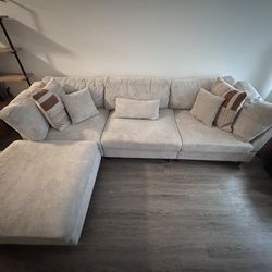 Corduroy L-Shape Sofa