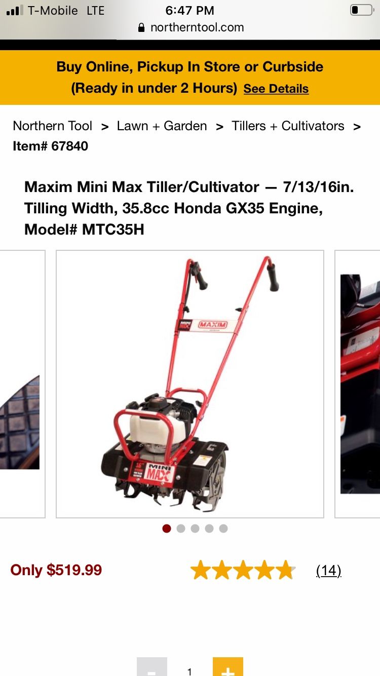 Honda Mini Tiller Gx35 Cultivator