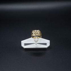10k Solid Gold Nugget Ring Size 9