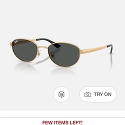 RB 3774D Green With Gold Rayban Sunglasses 