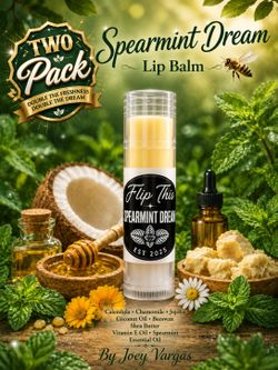 2 Pack Spearmint Dream Lip Balm Organic Handmade Moisturizing Lip Care