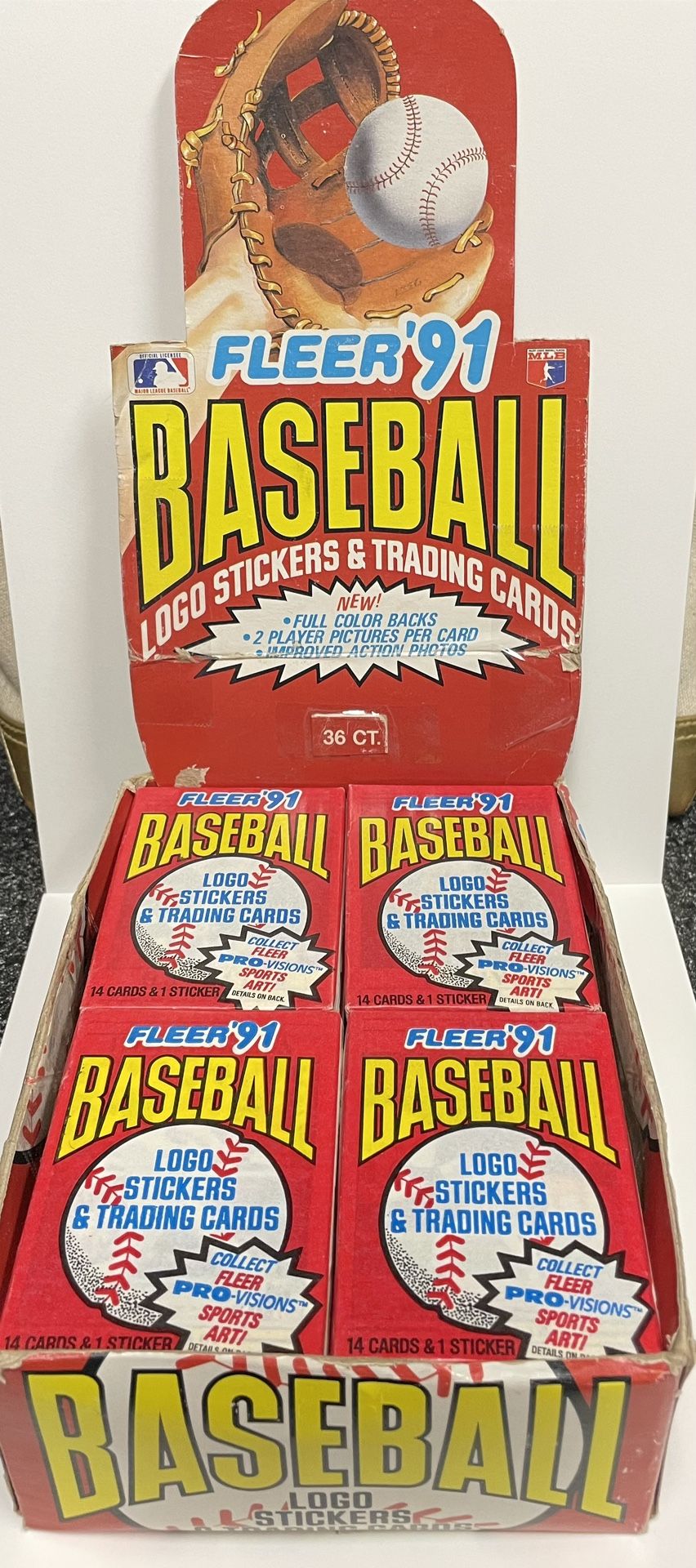 Fleer ‘91 Box Baseball Cards 36 Ct. (Unopened)