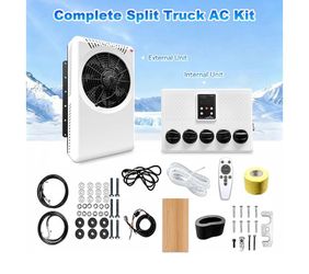 12V Split Parking Air Conditioner for Truck RV Van Off-Grid Camper (6000 BTU)