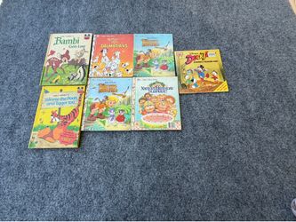 Lot of 7 Disney Little Golden Books Winnie Pooh Bambi DuckTales Kids Books