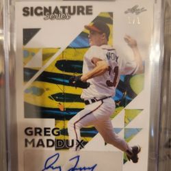 Greg Maddux 1 Of 1 Autographed Signature Series Leaf 2023