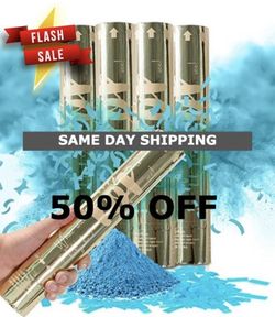 Baby Gender Reveal Cannon Smoke Powder, Confetti, and Streamers in one Cannons! BESTSELLER