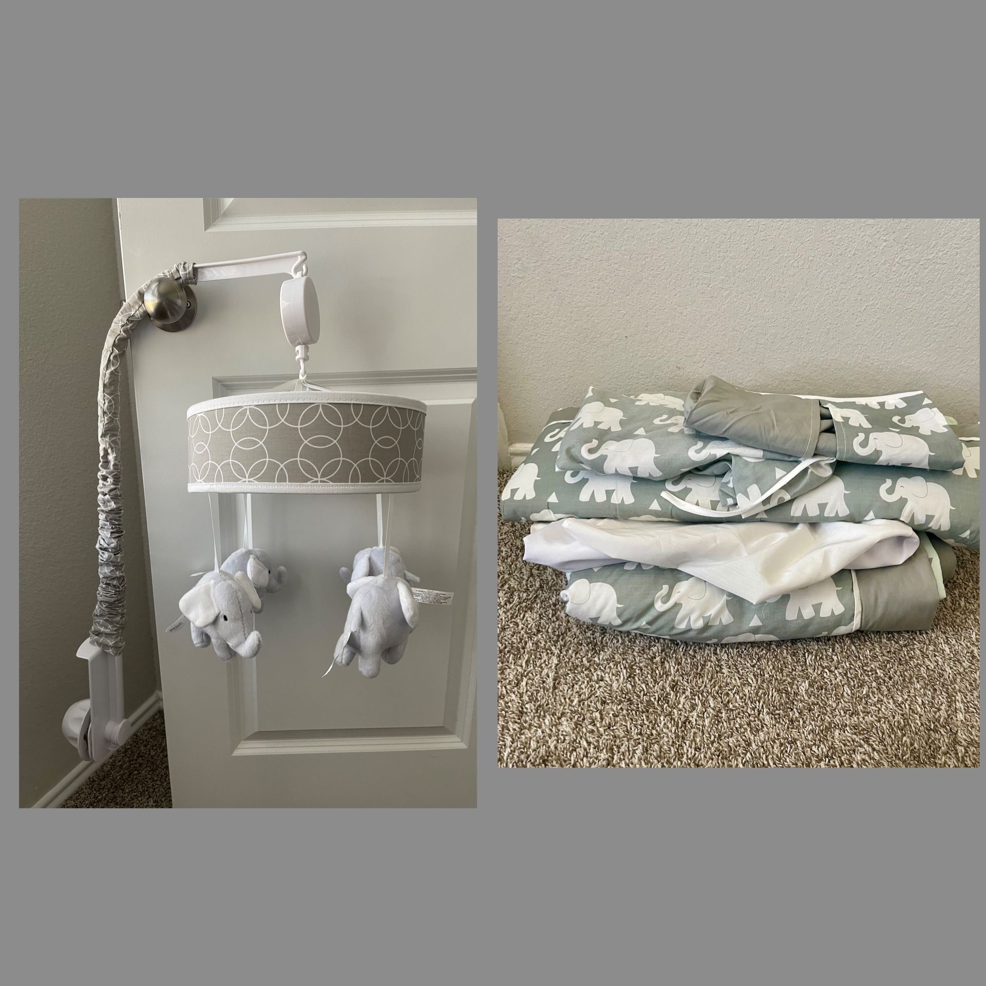 Crib Bedding & Mobile Set
