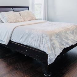Macys Asian Style Solid Wood Queen Bed Frame