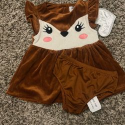 6 Months Baby Girl Deer Dress
