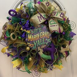 Mardi Gras Wreath