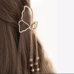 Butterfly pins Hair accessories with hanging tassels