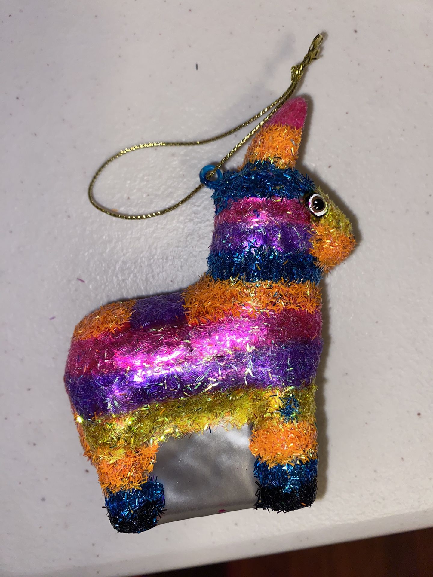 New Wondershop Piñatas Donkey Christmas Tree Glass Ornament