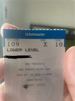 WWE Monday Night Raw Ticket – Fresno 2026