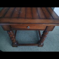 Wooden Table With Drawer 
