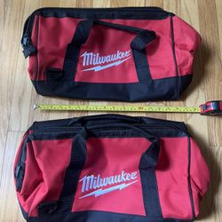 Two Milwaukee Large Heavy Duty Contractors Tool Bag ( new)