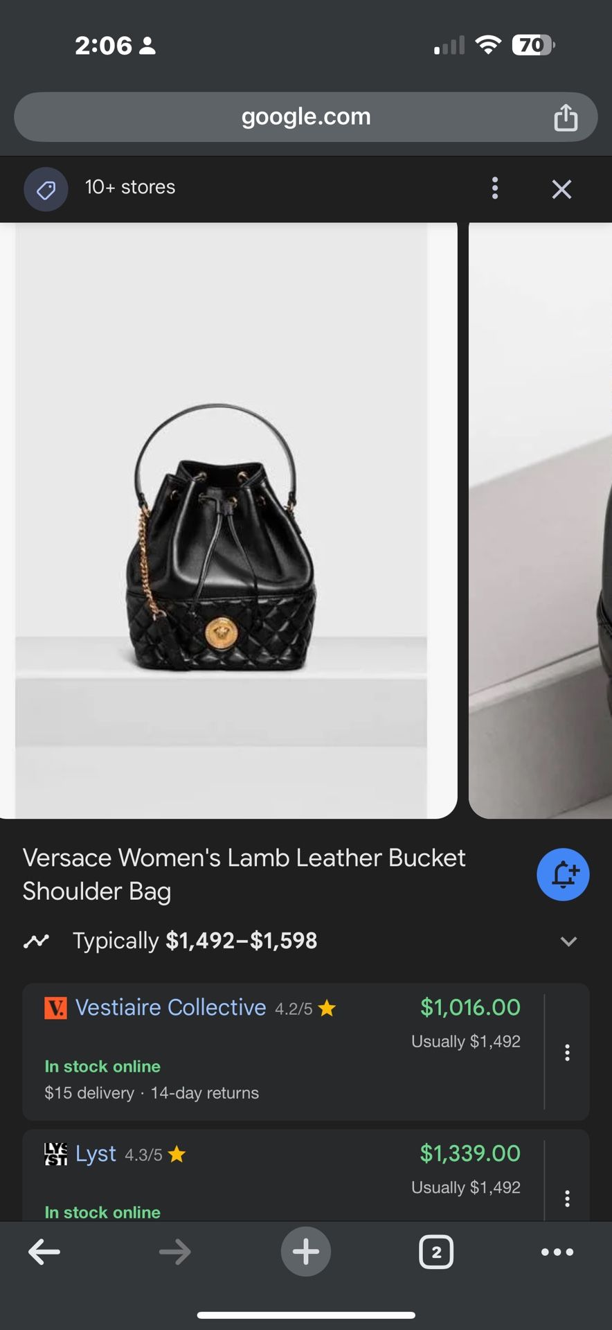 Versace lambskin Bag 