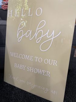 Acrylic Baby shower 18x24 Sign