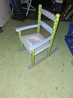 Chick Nursery Hand Painted  Rocking Chair. 