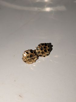 Gold nugget earrings