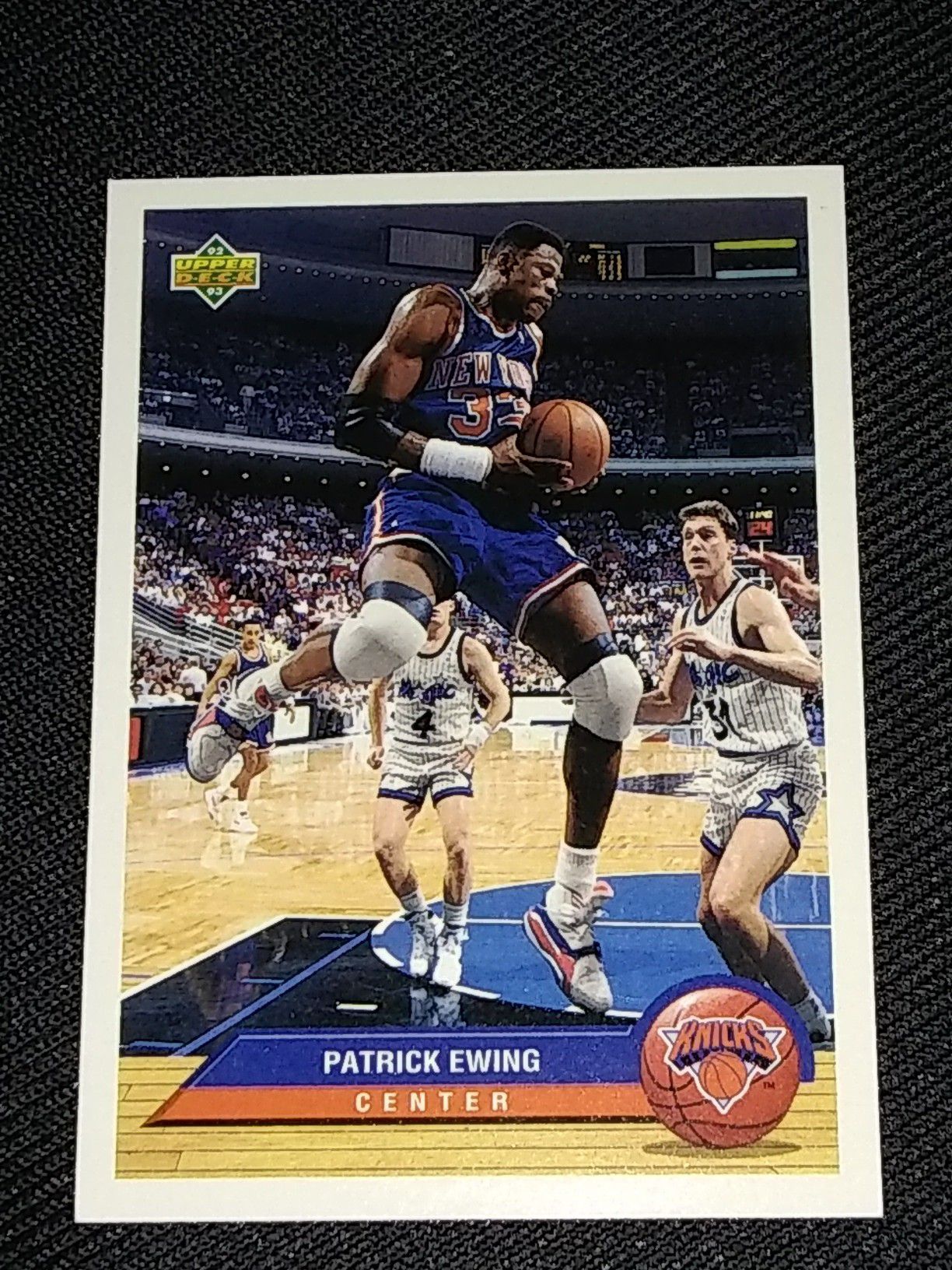 Patrick Ewing, New York Knicks, Upper Deck Basketball Card