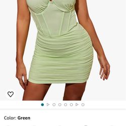 Women's Sexy One Shoulder Cutout Bodycon Corset Dress Ruched Mesh Party Club Mini Dresses