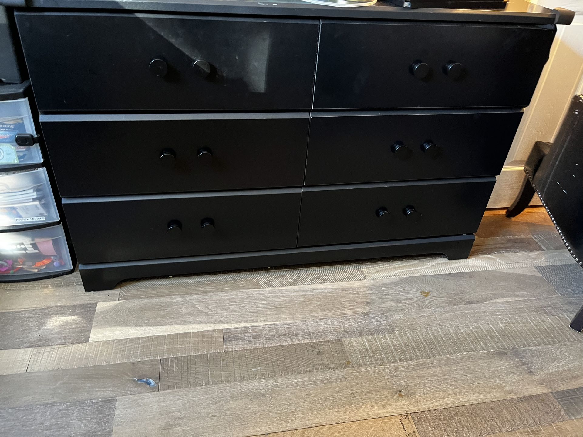 Black Dresser 6 Drawers