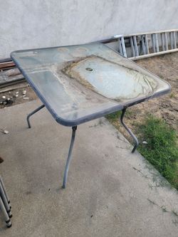 Outdoor Glass Table