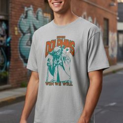 Miami Dolphins Shirt Mens Large Grey Star Wars YODA  Junk Food New Size L