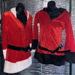 Santa Hooded dress - Black / Red 