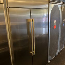 GE Monogram 48” Stainless Steel Built In Side By Side Refrigerator 