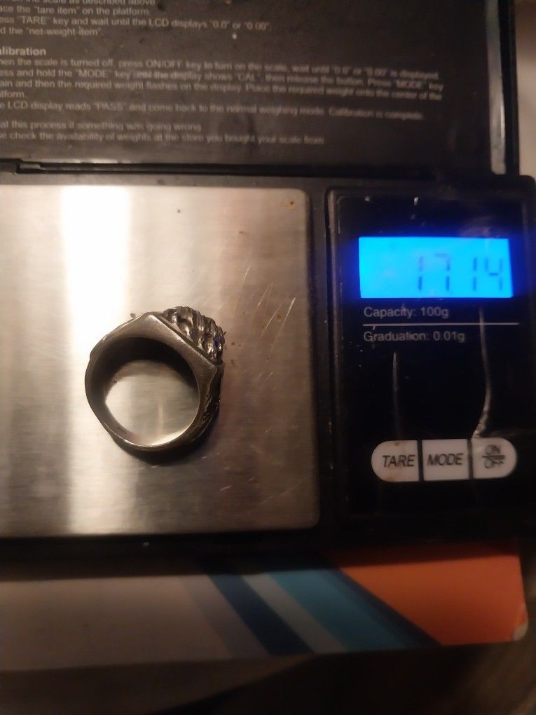 Silver Nautical Ring Size 9