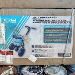 Yard Commander Broadcast Spreader 50-lb Capacity Compatible with Ice Melt, Salt, Fertilizer, Seed