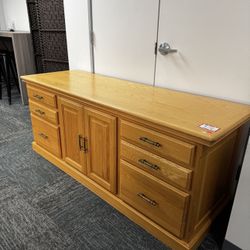 Organize With Ease! * Clearance Sale* Used - Blonde Oak Credenza