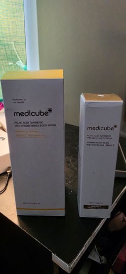 Medicube Kojic Acid Turmeric Body Wash and Kojic & Turmeric Jelly Mist Serum