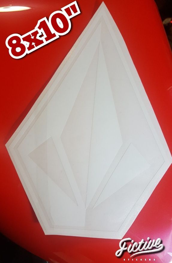 8x10 white Volcom decal