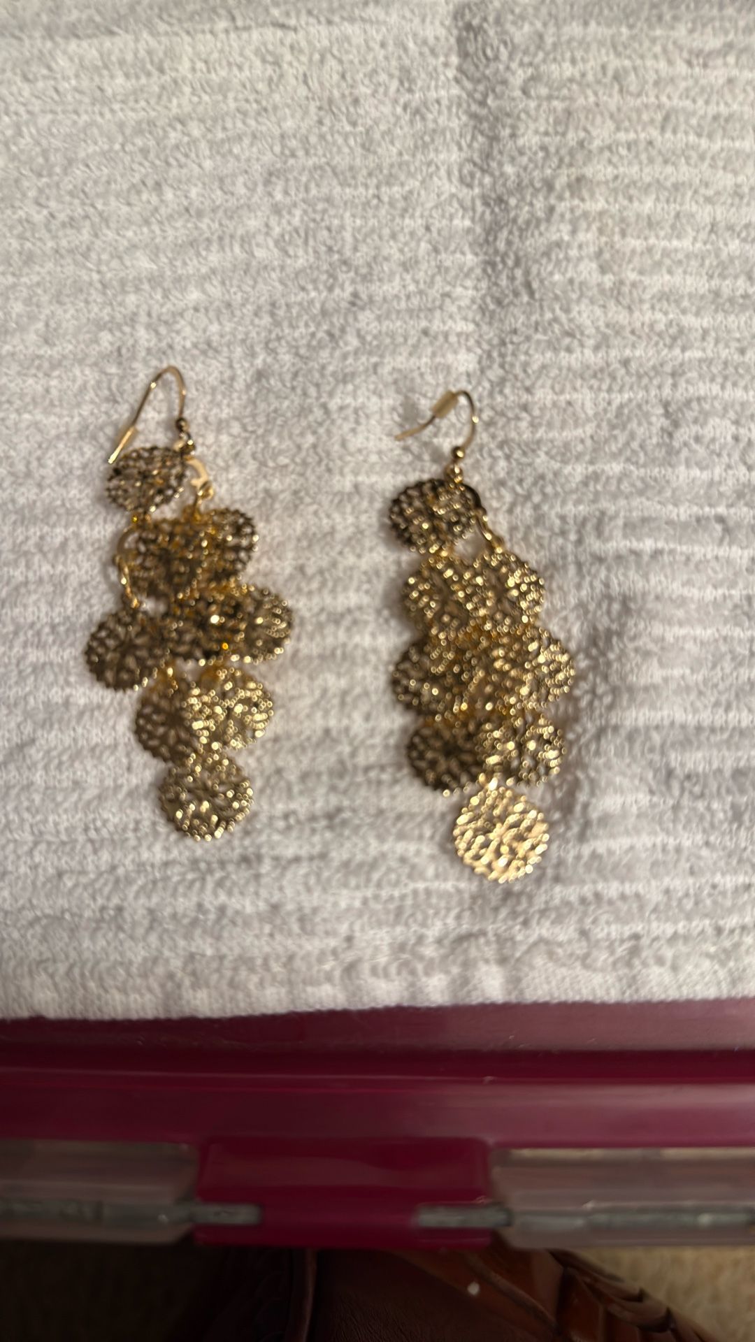 Gold Tone Pierced Earrings