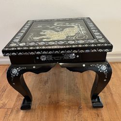 Vintage Dragon Leg Oriental End Table