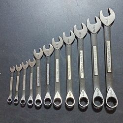 Craftsman 11 Piece SAE Black Oxide Universal Spline Combination Wrench Set