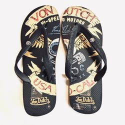Von Dutch Flip Flops NEW! 