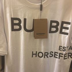 White Burberry Shirt Sz XL