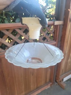 Vintage Late 40's Early 50's 3 Bead Chain Light Fixture 