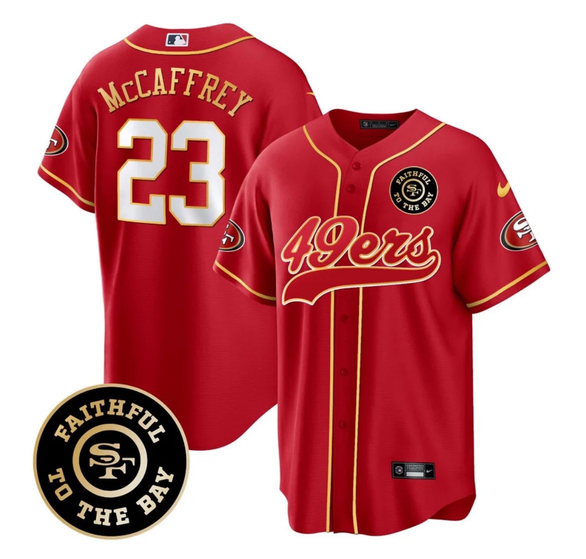 49ers Mcm Baseball Jersey Small Thur 2xx