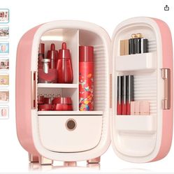 Cosy Life Skincare Fridge 12 Liter, Beauty Fridge for Comestic storage 10°C/50°F + Intelligent Constant Temperature Control Mini Fridge, Pink Cosmetic