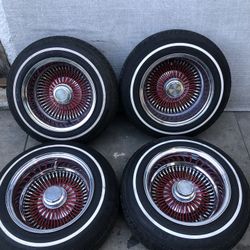 13” Wire Spokes Wheels 5lug Adapters Chevy Impala Monte Carlo El Camino Parts Buick Regal Cutlass GBody Wagon Pontiac S10 17” Wheels 