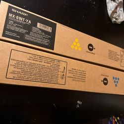 Sharp MX-61NT-YA (Yellow) & MX-61NT-CA (Cyan) Toner Cartridges – Genuine OEM