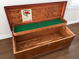 Two Vintage Wood Storage Trunks
