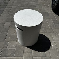 Round Concrete Outdoor Side and End Table New 